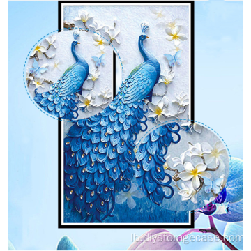 Atmosphäresch Peacock Serie Diamant Kräiz Stitch 46 * 78cm